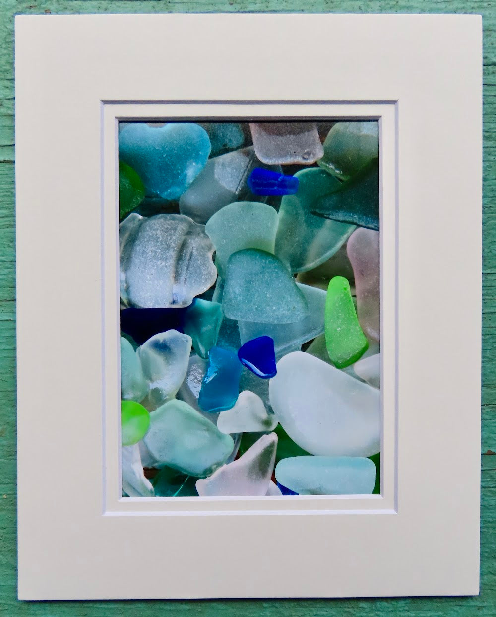 Matted Photos - Beach Glass by Sweet Basil Cards