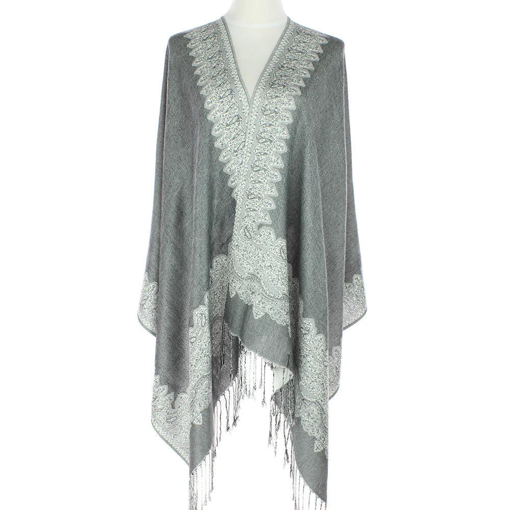 Grey/White Constantinople Pashmina by Beau Ties of Vermont