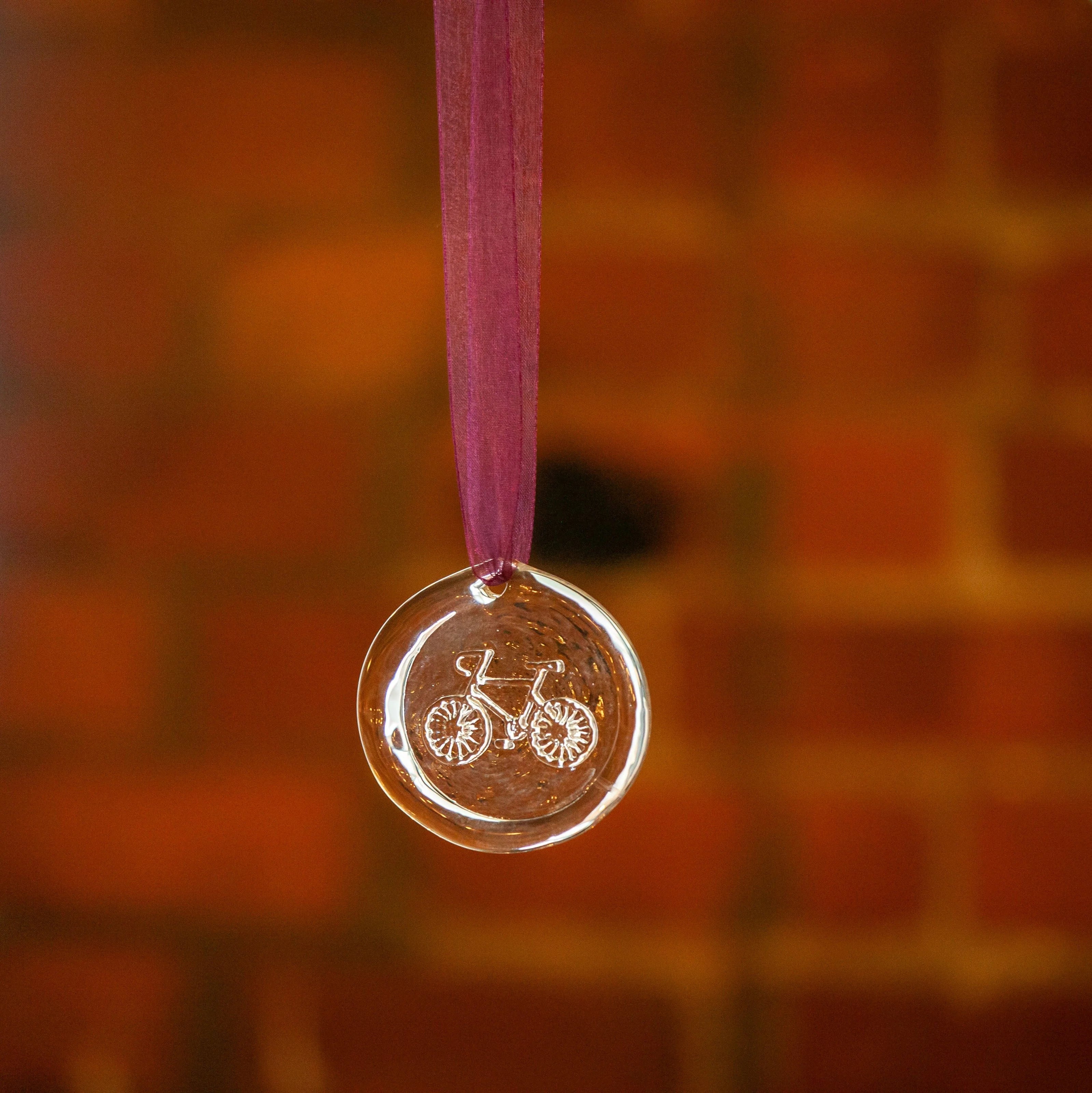Suncatcher Ornament - Bike by AO Glass