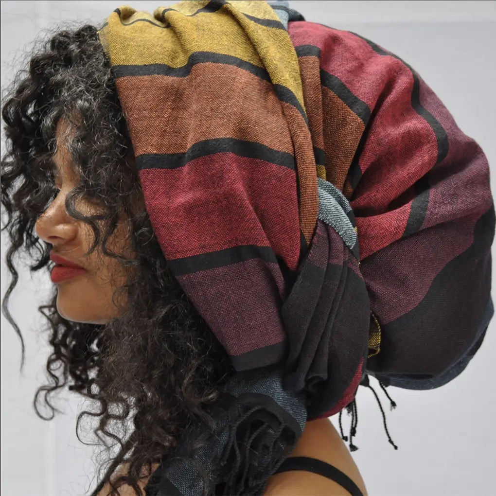 Slate + Salt Rainbow Wrap Scarf by Harbour Thread