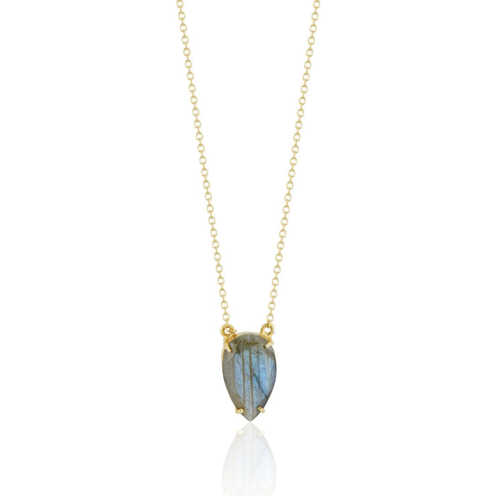 Blake Teardrop Necklace | Labradorite