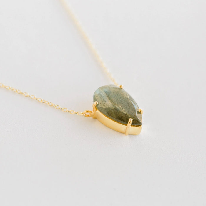 Blake Teardrop Necklace | Labradorite