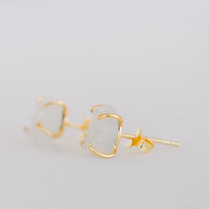 Atlas Studs | White Druzy