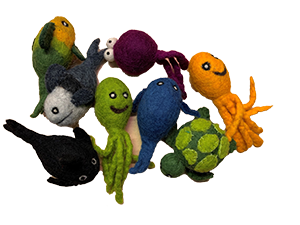 Dharma Dog Karma Cat Wool Aquatic Cat Toy Assorted Singles by Pet Food Warehouse