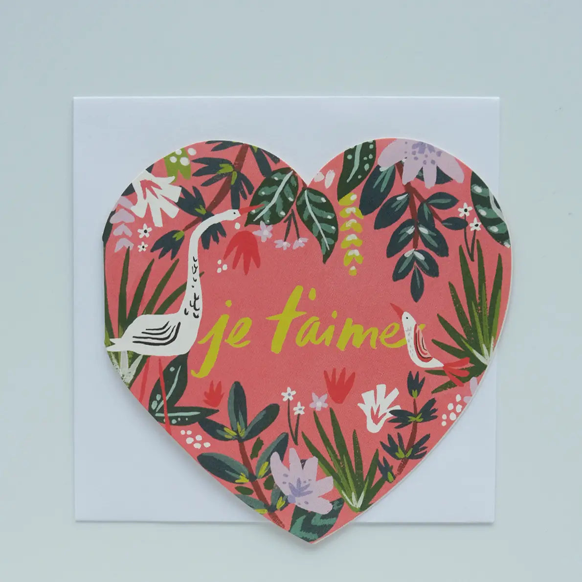 Je T'aime Jungle Die Cut Card by Harbour Thread