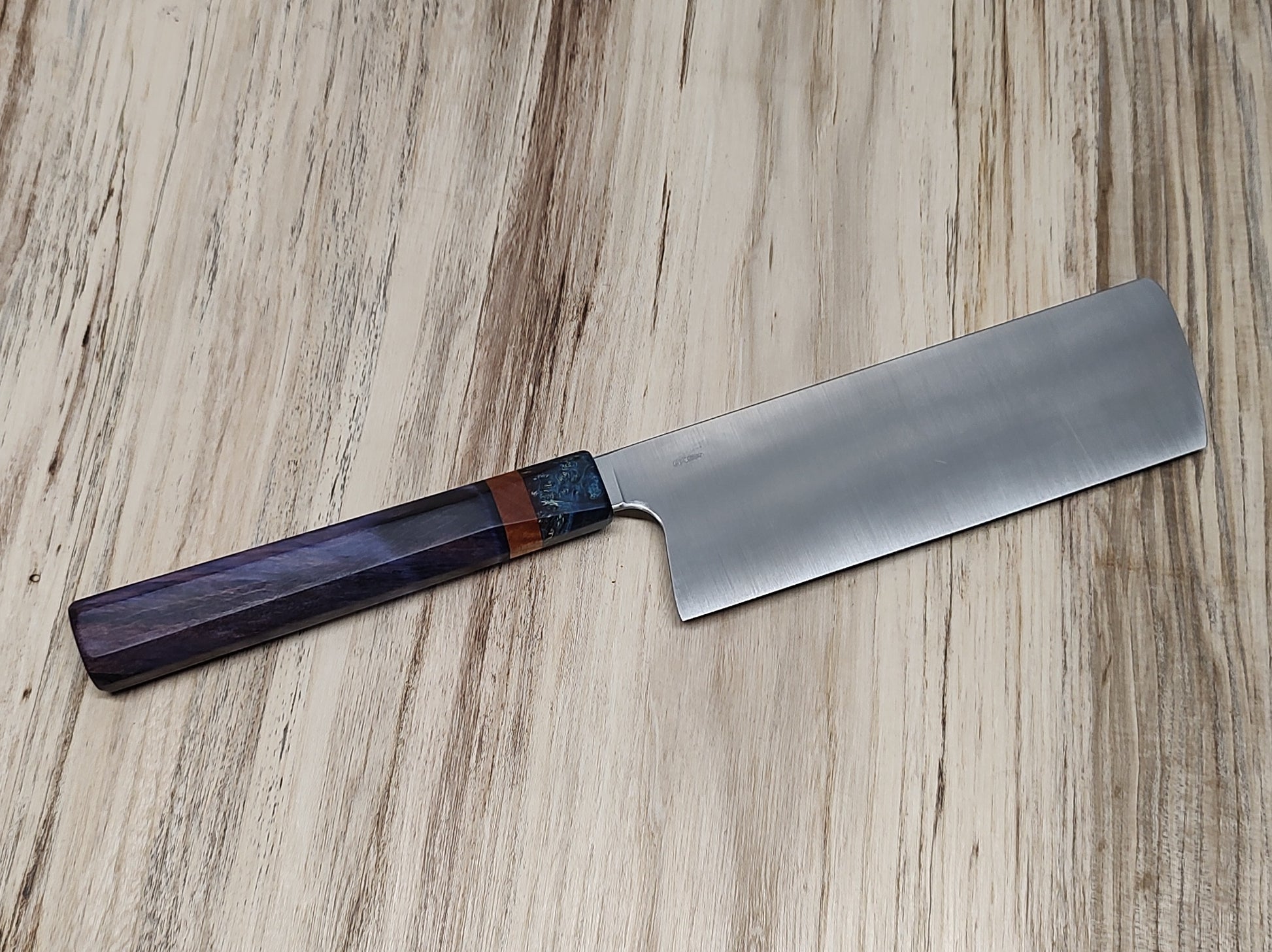 6.6' Nakiri veggie knives. Multiple styles available by B.W. Williams Cutlery