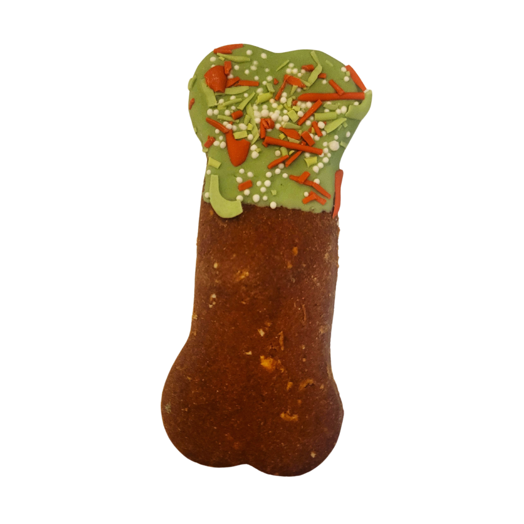 Andy's Dandys Dog Treat Decorated Holiday Bone Green w/ Sprinkles by Pet Food Warehouse