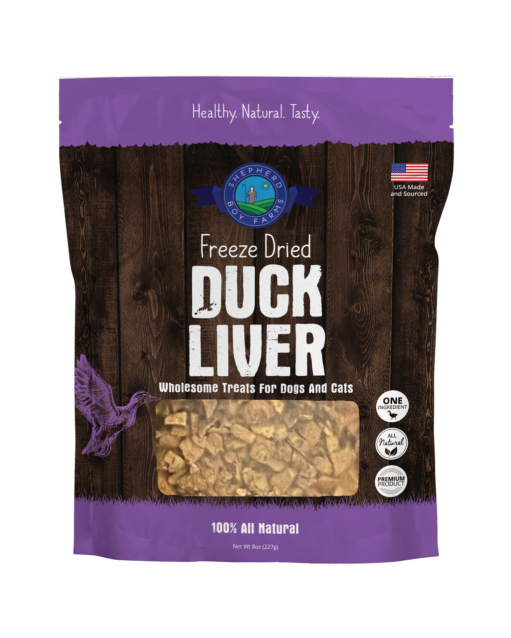 Shepherd Boy Farm Freeze-Dried Duck Liver 8oz by Pet Food Warehouse