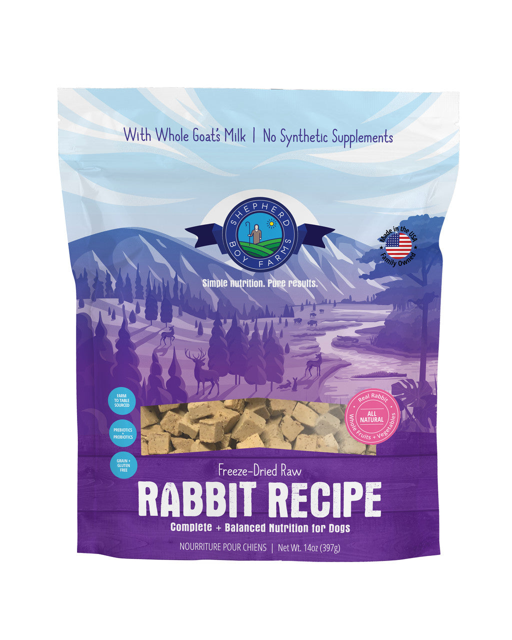 Shepherd Boy Farm Freeze-Dried Rabbit Recipe 14oz by Pet Food Warehouse