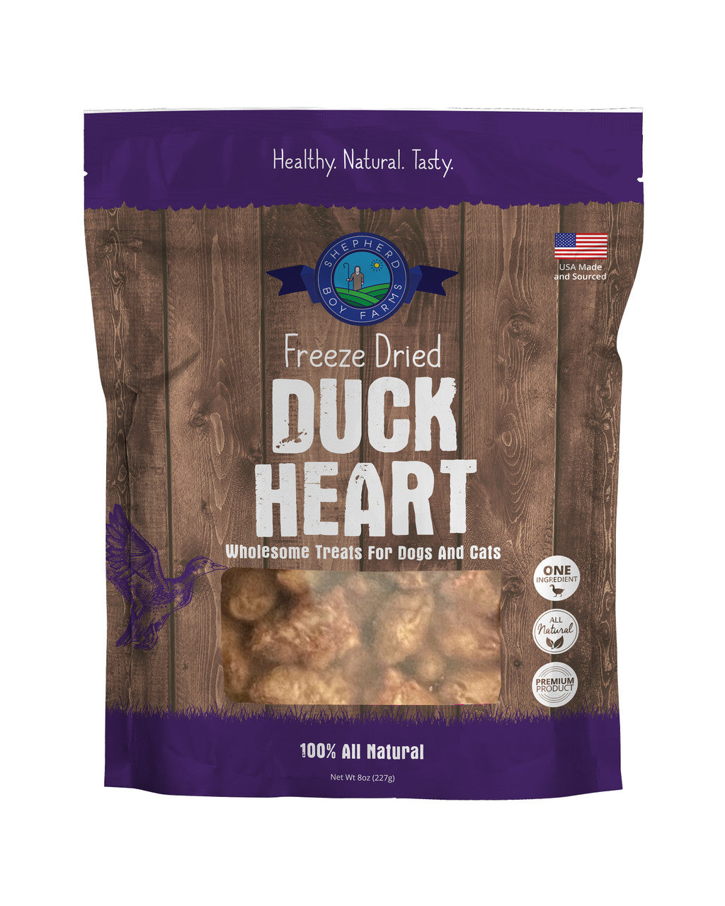 Shepherd Boy Farm Freeze-Dried Duck Hearts 8oz by Pet Food Warehouse