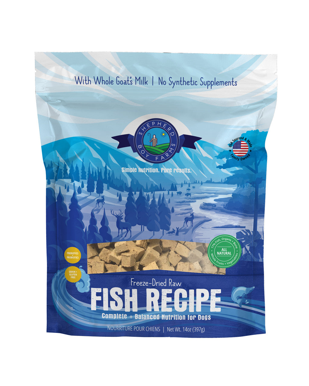 Shepherd Boy Farm Freeze-Dried Fish Medley Diet 14oz by Pet Food Warehouse