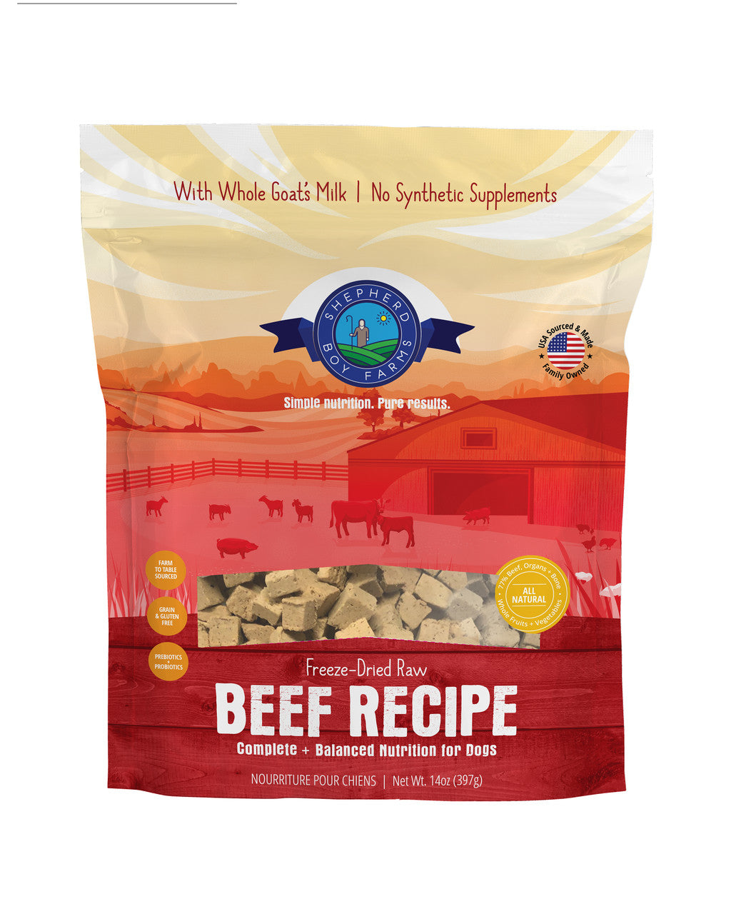 Shepherd Boy Farm Freeze-Dried Beef Diet 14oz by Pet Food Warehouse