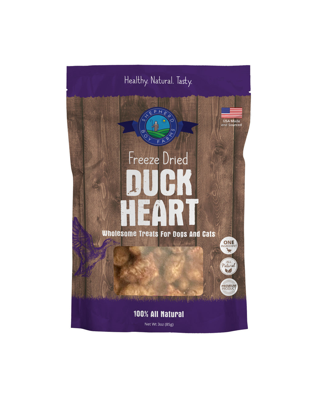 Shepherd Boy Farm Freeze-Dried Duck Hearts 3oz by Pet Food Warehouse