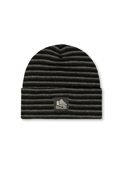 Striped Ribbed Cuffed Beanie