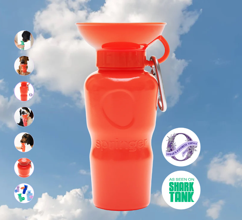 Springer Pet Classic Travel Bottle Poppy 22oz by Pet Food Warehouse