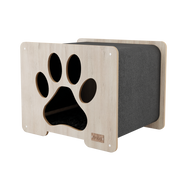 Noba Animal Co. Cat Paw Hut Hideout Gray by Pet Food Warehouse