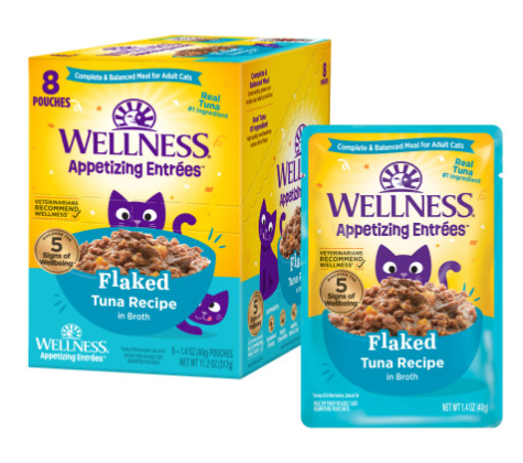 Wellness Appetizing Flaked Tuna in Broth Canned Cat 1.4oz by Pet Food Warehouse