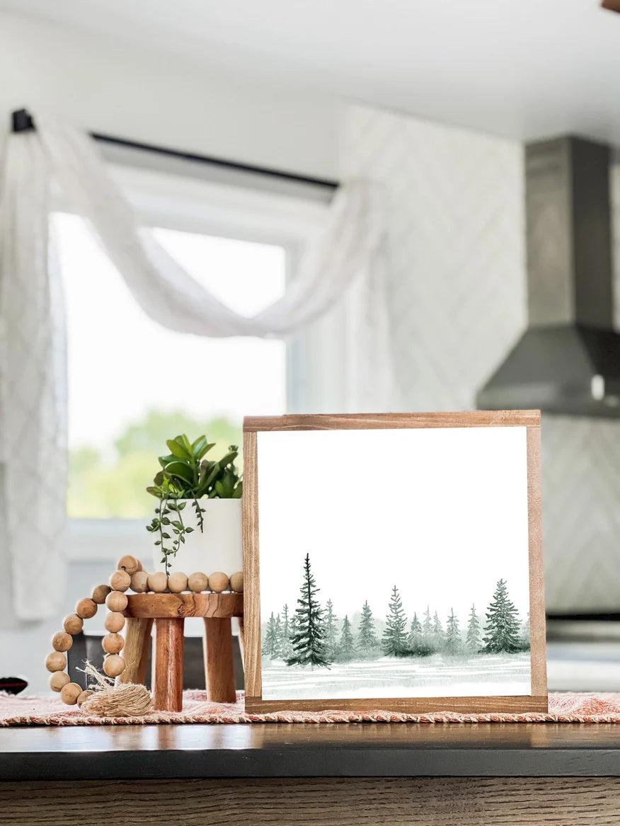 Winter Tree Landscape Decor by Wild Lark
