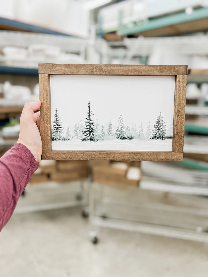 Winter Tree Landscape Decor by Wild Lark