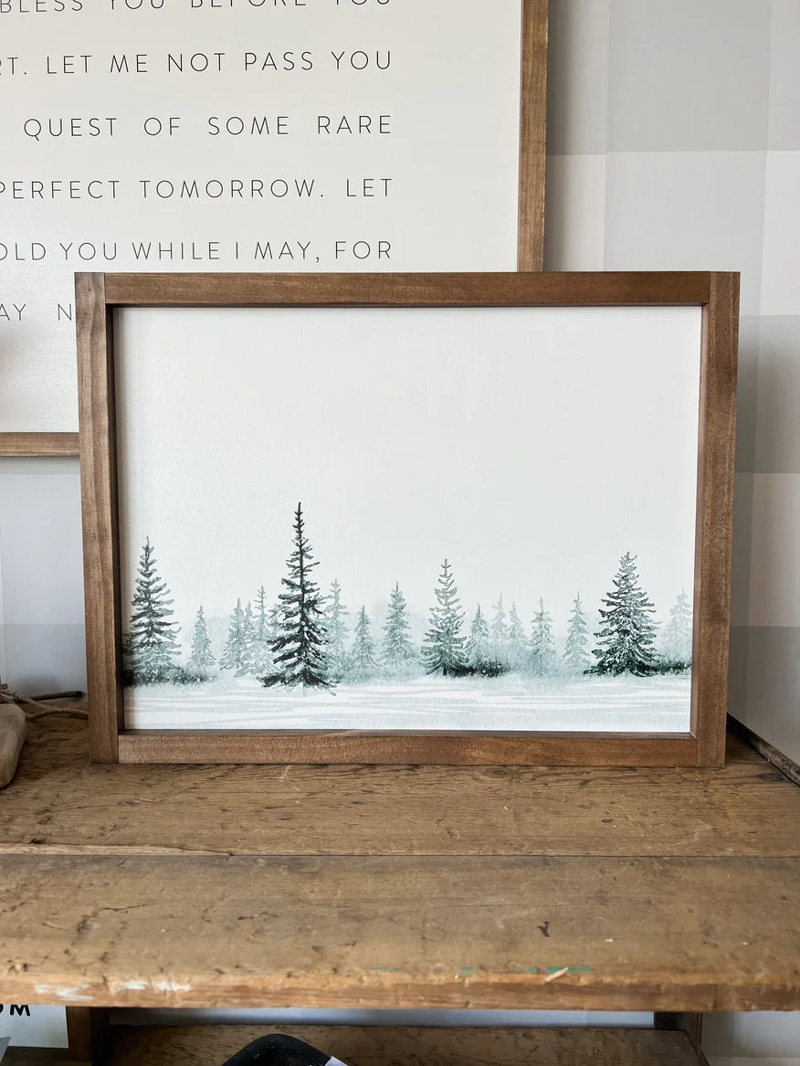 Winter Tree Landscape Decor by Wild Lark