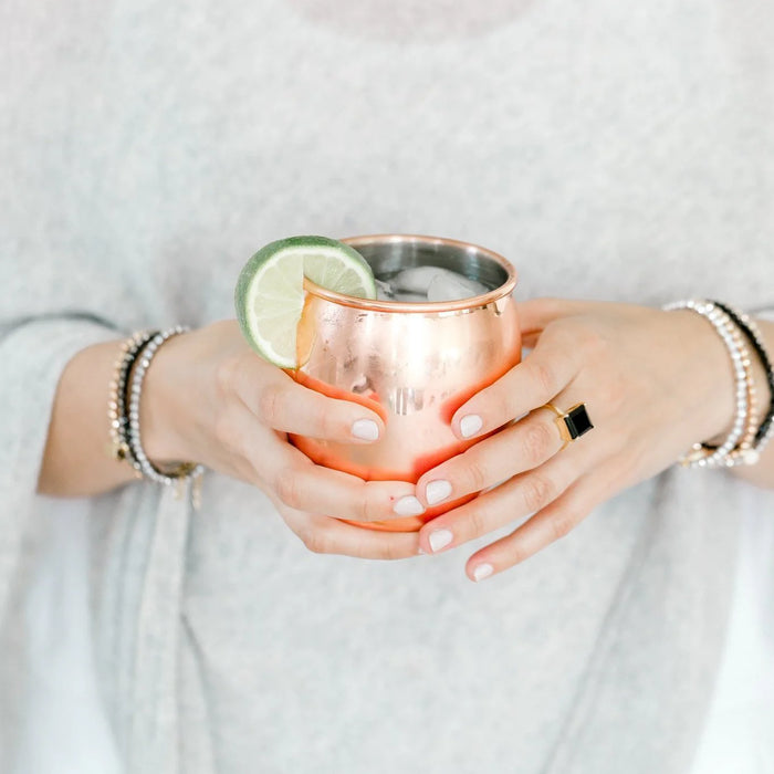 Mini Beaded Bracelet | Metallic