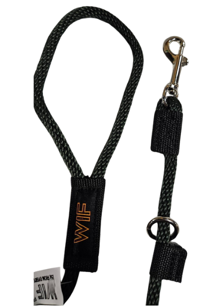WIF Rope Leash Black 3/8" by Pet Food Warehouse