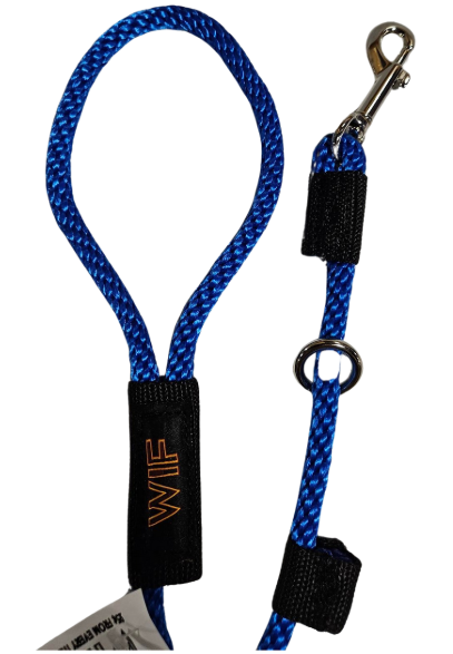 WIF Rope Leash Pacific Blue 3/8" by Pet Food Warehouse