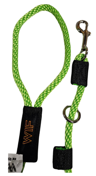 WIF Rope Leash Lime Green 3/8" by Pet Food Warehouse
