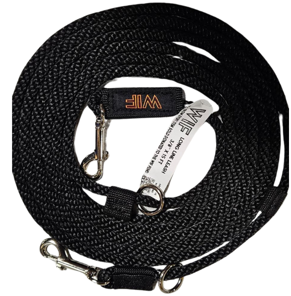 WIF Soft Long Line Black 15' by Pet Food Warehouse