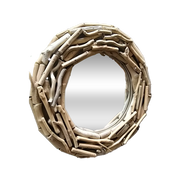 Mirror - Driftwood 19" Round by Homeportonline