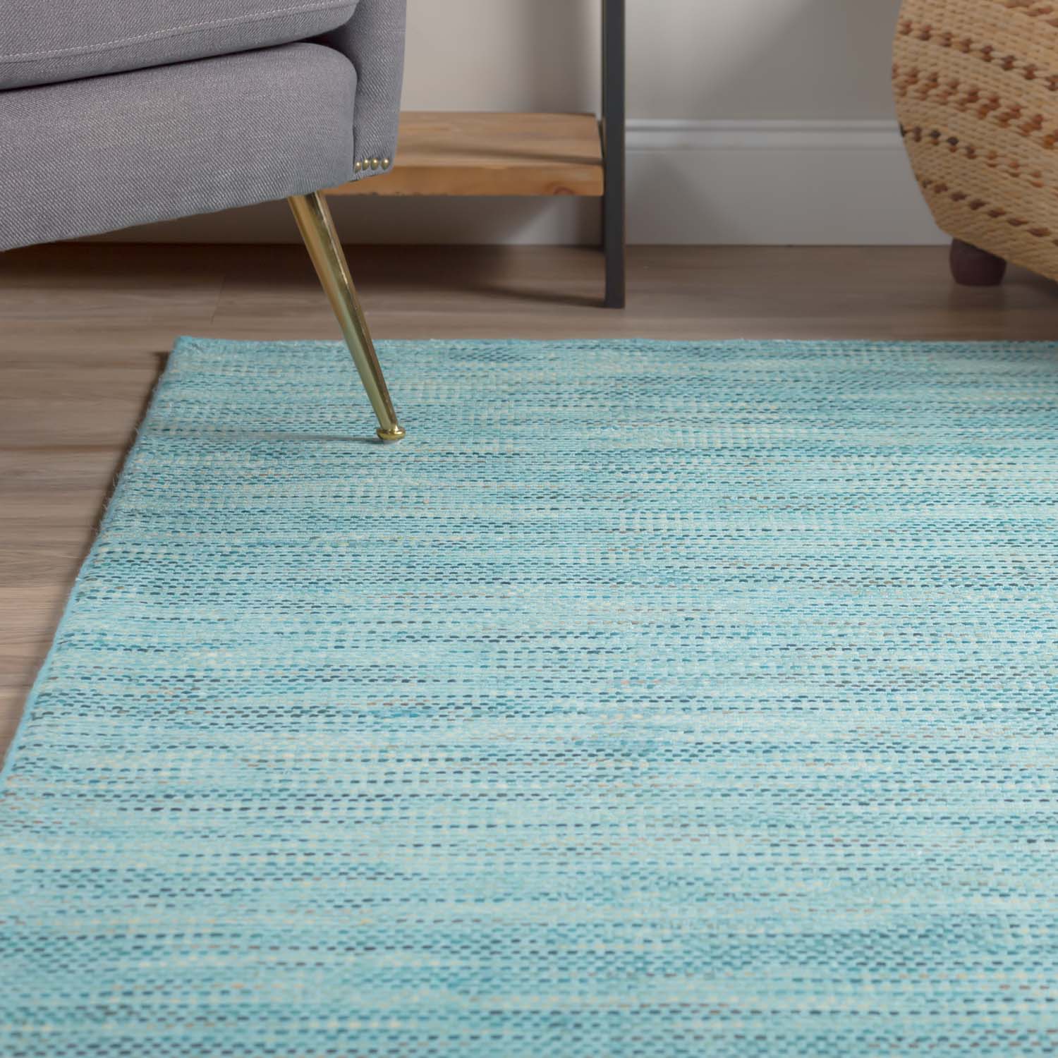 Zion Rug Teal 5' X 7'6" by Homeportonline