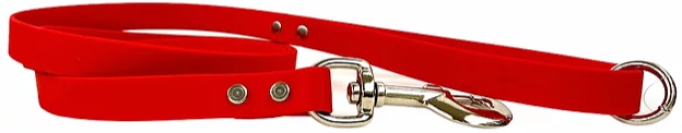 Waggle Woof & Wander Biothane Dog Lead Red 3/4 6' by Pet Food Warehouse