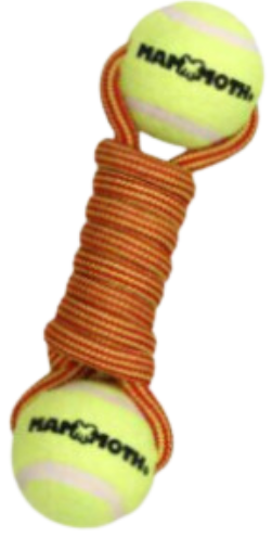 Mammoth Twister Bone w/ 2 Tennis Balls 9" by Pet Food Warehouse