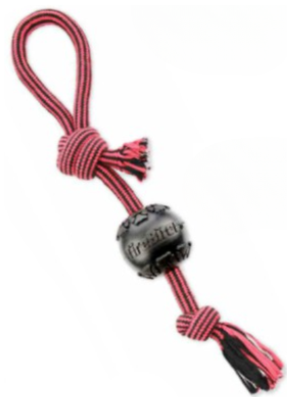 Mammoth 3" Tirebiter Ball w/Treat Station w/ Pull Tug by Pet Food Warehouse