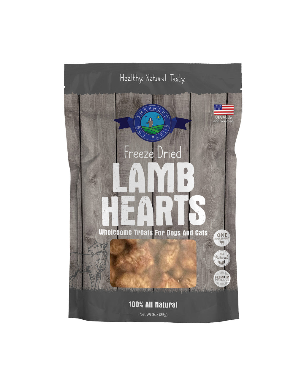 Shepherd Boy Farm Freeze-Dried Lamb Hearts 3oz by Pet Food Warehouse