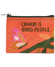 Blue Q Change is Good, People Coin Purse