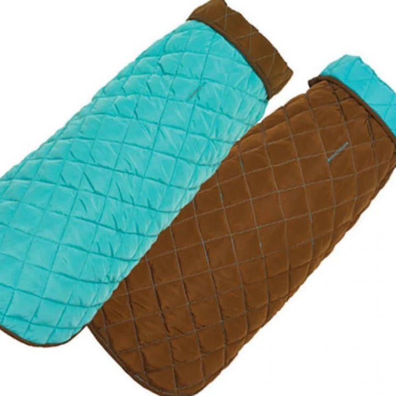 Up Country Aqua/Brown Diamond Quilted Coat by Houndstooth