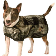Chilly Dog Sweaters Black/White Plaid Coat by Houndstooth