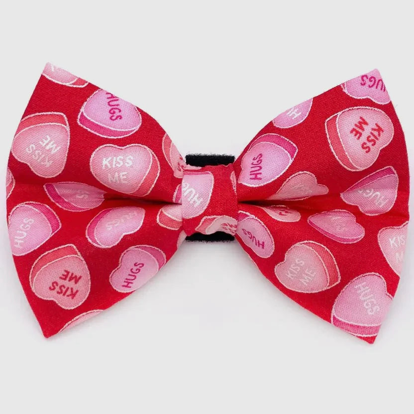 Winthrop Clothing Co. Conversation Hearts Dog Bow Tie by Houndstooth