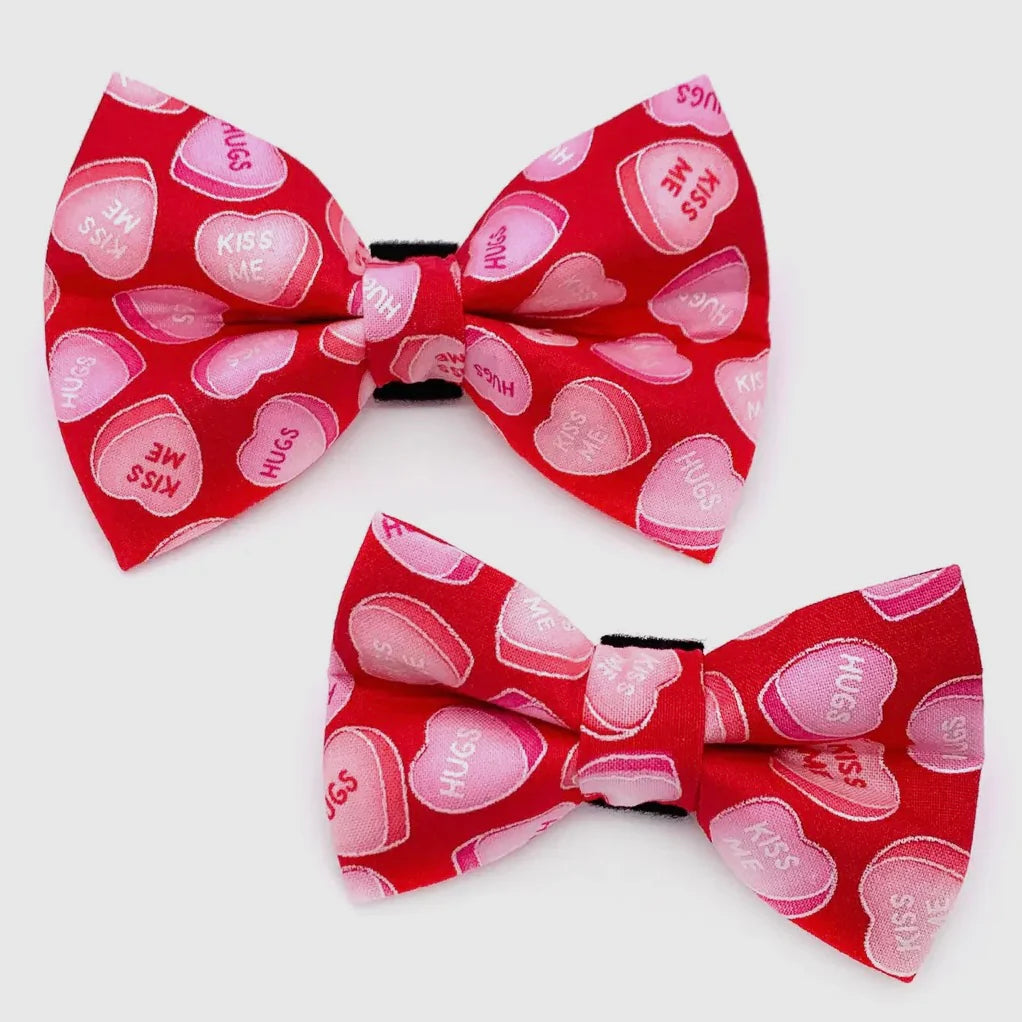 Winthrop Clothing Co. Conversation Hearts Dog Bow Tie by Houndstooth