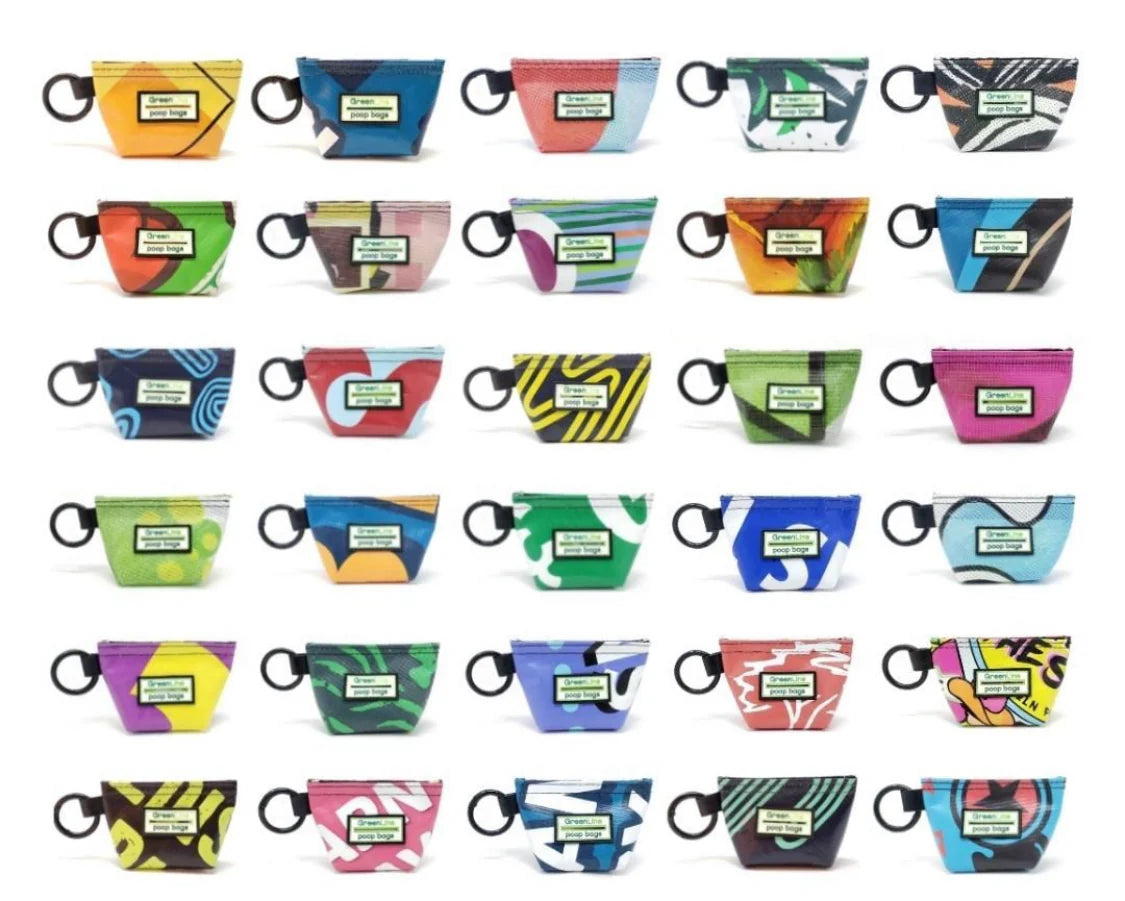 Green Line Banner Bag Poop Bag Dispenser by Houndstooth