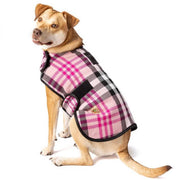 Chilly Dog Sweaters Pink Plaid Coat by Houndstooth