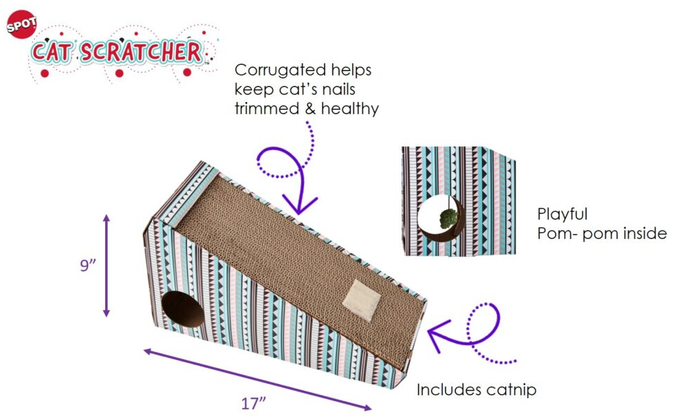 Ethical Spot Ramp Cat Scratcher 17' by Pet Food Warehouse