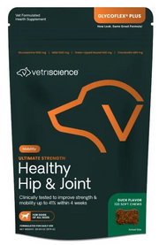 Vetrascience Glycoflex Plus Duck Flavored Chews 120 count by Pet Food Warehouse