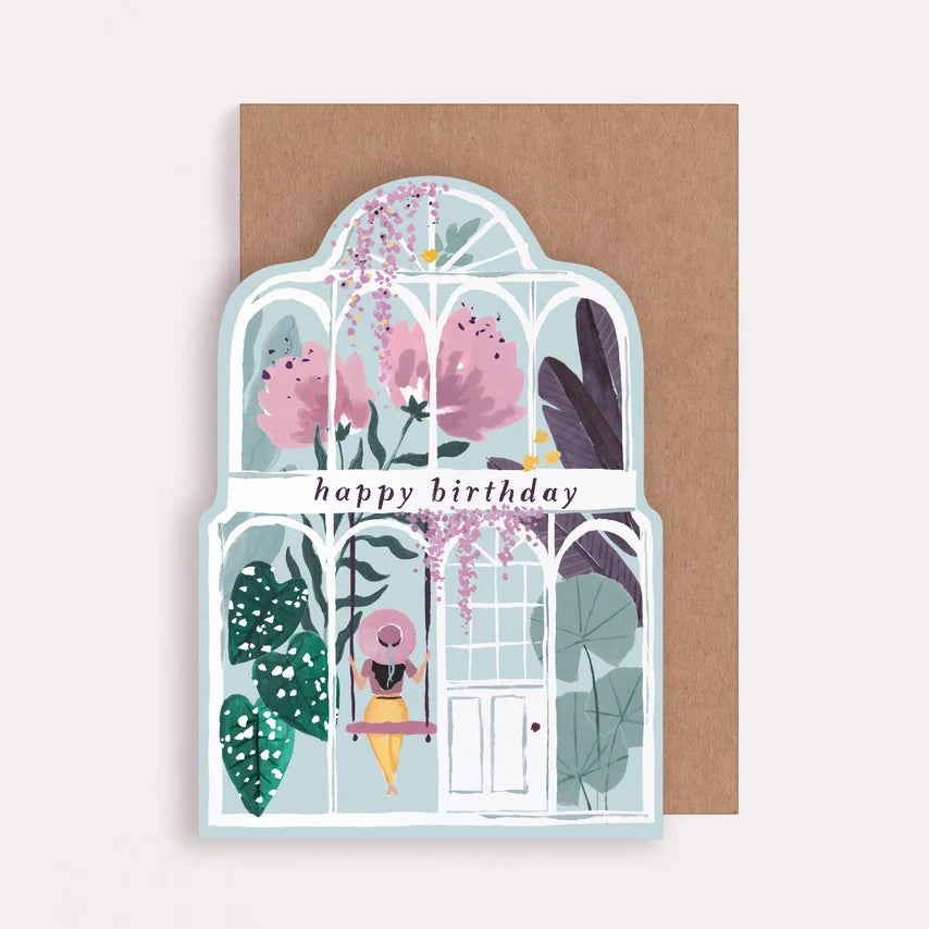 Greenhouse Birthday Card by Wild Lark