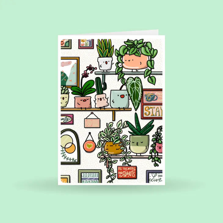 Plant Wall Shelves, Plant Greeting Card