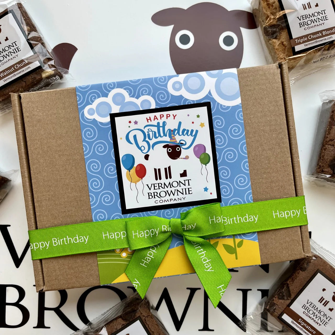 "Happy Birthday” Gourmet Brownie Sampler by Vermont Brownie Company