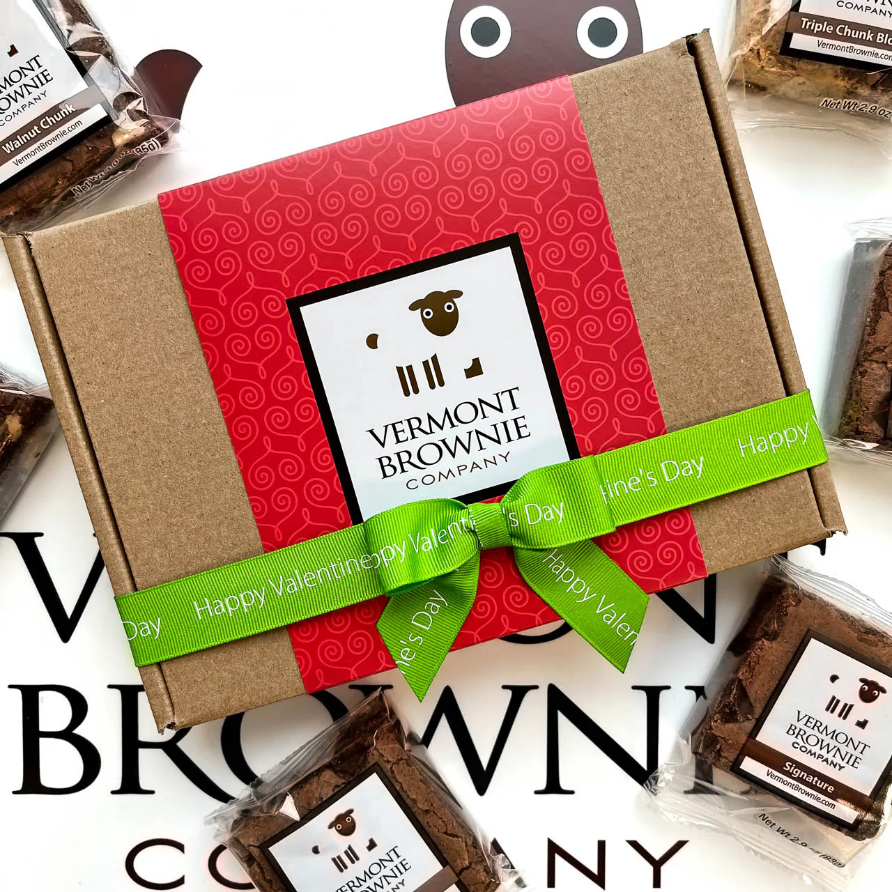 "Happy Valentine's Day” Gourmet Brownie Sampler by Vermont Brownie Company