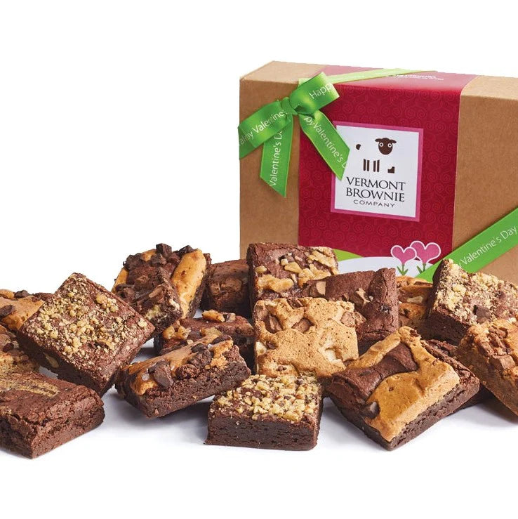 "Happy Valentine's Day” Gourmet Brownie Sampler by Vermont Brownie Company