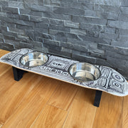 BoomBox - Elevated Skateboard Dog Feeding Stand with 2 Bowls